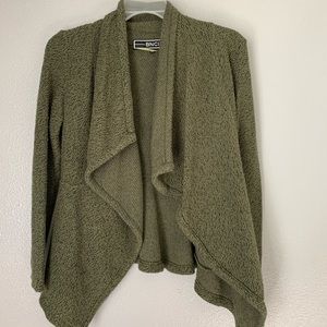 Long green cardigan